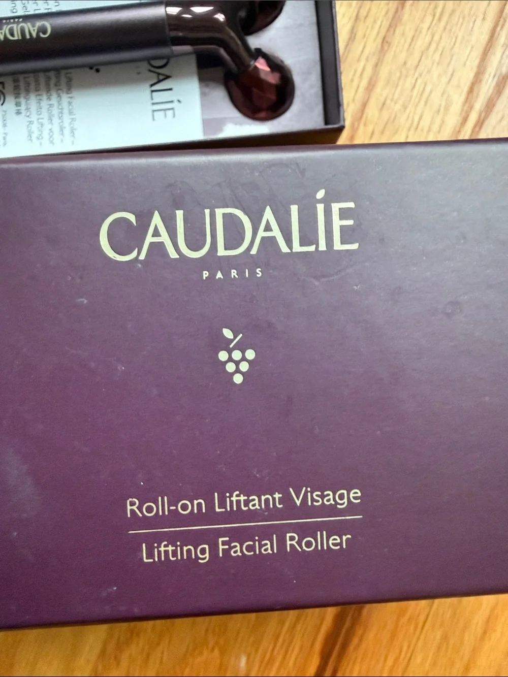 Caudalie Metallic Plum Lifting Facial Roller with Dual Massage Heads
